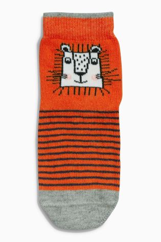 Multi Animal Stripe Socks Five Pack (Younger Boys)
